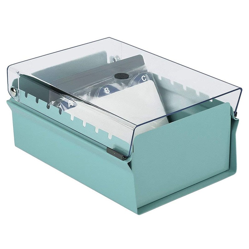 Acrimet 3 x 5 Card File Holder Organizer Box Metal