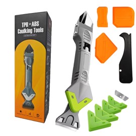 9 in 1caulk smoothingand Grouting Tool, silicone remover，Sealant Trimming and Removal Tool with Grout Squeegee for Bathrooms, Windows, Doors, Kitche