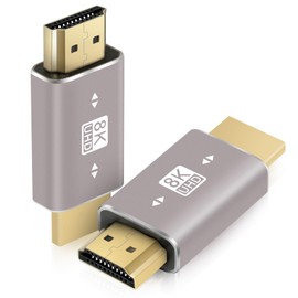 AXFEE HDMI to HDMI, Pack of 2 Mini HDMI Male to HDMI Male Adapter, HDMI 2.1 Version, Mini HDMI Adapter, HDMI Coupling HDMI Connector for Laptop HDTV, 8K@60Hz /4K@120Hz /2K@1080p