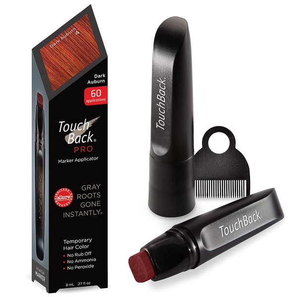 TouchBack PRO Gray Root Touch Up Marker Applicator - Real Hair Color Dark Auburn