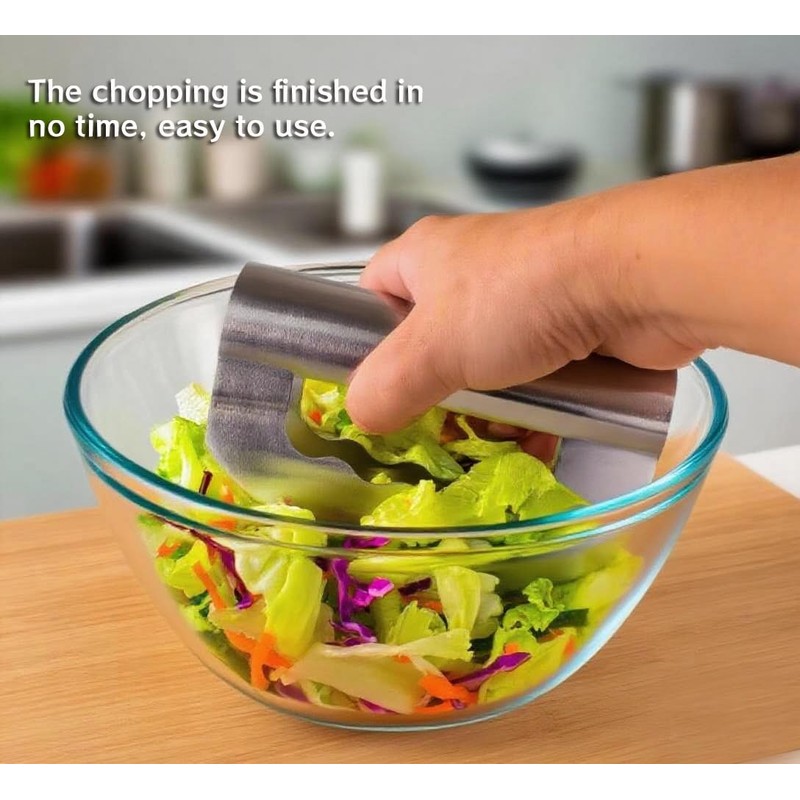 TanDraji Salad Chopper with Protective Cover - Double Blade Salad