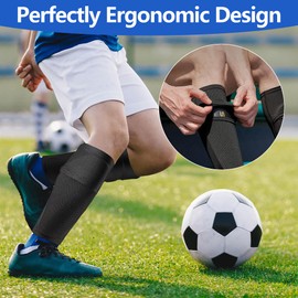 Chumix Children's Football Shin Pads, 2 Pairs, Football Shin Pads, Socks with Optimised Pocket, Provide Strong Protection to Avoid Sports Injuries, Black, M