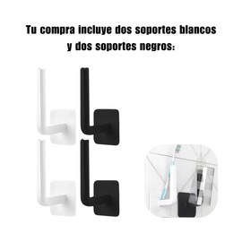 UNIVERSOENLÍNEA.COM | 4pz Ganchos Adhesivos para Pared, para Gorras, Bolsos, Auriculares, Ropa, Bufandas, Toallas, Llaves