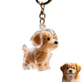 Dog Hair Collector Keychain Charm Memorial Storage Box, Dog Shape Pet Hair Memorial Bottle, DIY Pet Furs Collection Capsules, Pet Hair Ashes Keepsake (Shiba Inu)