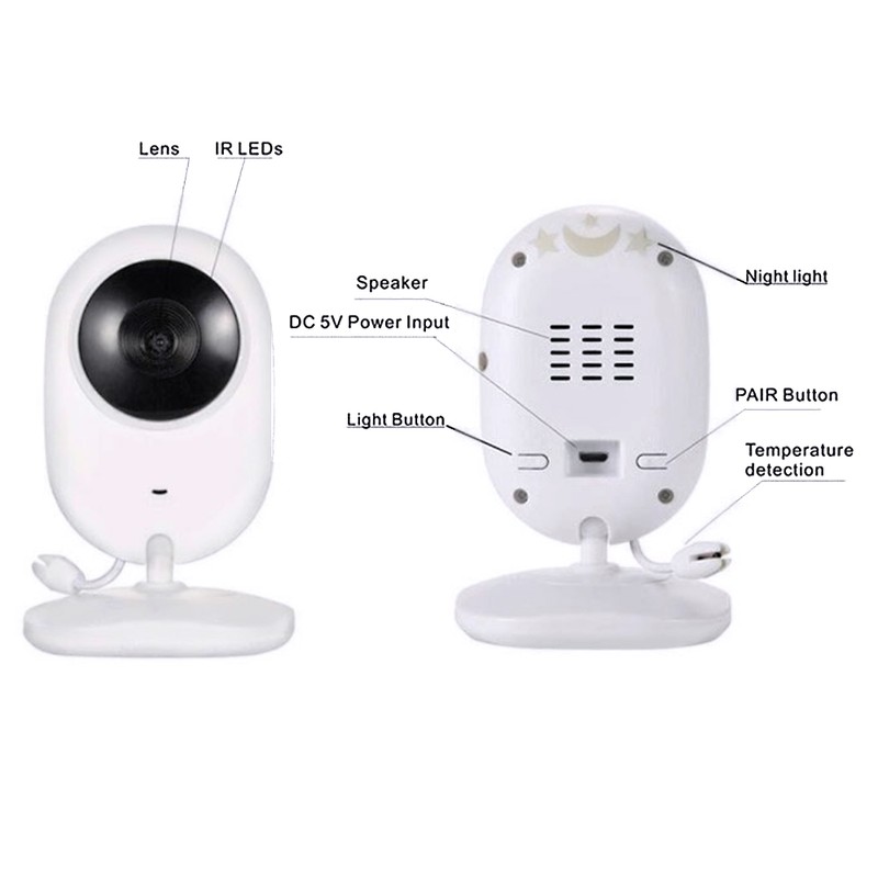 4.3” Display Video Baby Monitor with Camera and Audio Remote