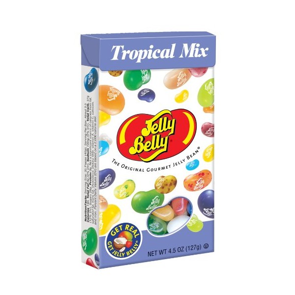 Jelly Belly Tropical Mix Jelly Beans - 4.5 oz Flip-Top Box - Official, Genuine, Straight from the Source