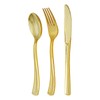 Tighall 120pcs Gold Plastic Silverware Set, Cutlery, Disposable Utensils, 40