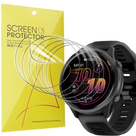 Lamshaw Compatible for Garmin Forerunner 570 Screen Protector, [6 Pack] Full Coverage TPU Clear Film Compatible for Garmin Forerunner 570 47mm (6 Pack)