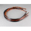 Brown Black set of 5 headbands pack plastic thin skinny