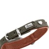 HUNTER MÜNCHEN Mini Dog Collar Colour: Green/Cognac for Small Dogs