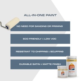 Oslo Home All In One Paint, ‎Black, Quart (32oz), Matte, no Sanding, for Refinishing Furniture, Cabinets