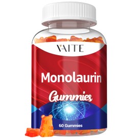 Monolaurin Supplement 1000mg Gummies - Immune Boosters for Adults, Acne Supplements, Supports Gut Health & Flora Balance, Intestinal Health & Digestive Formula, Non GMO, Gluten-Free, 60 Vegan Chews