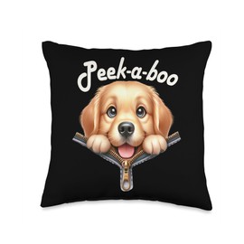 Funny - Peek-a-boo - Labrador Retriever Throw Pillow