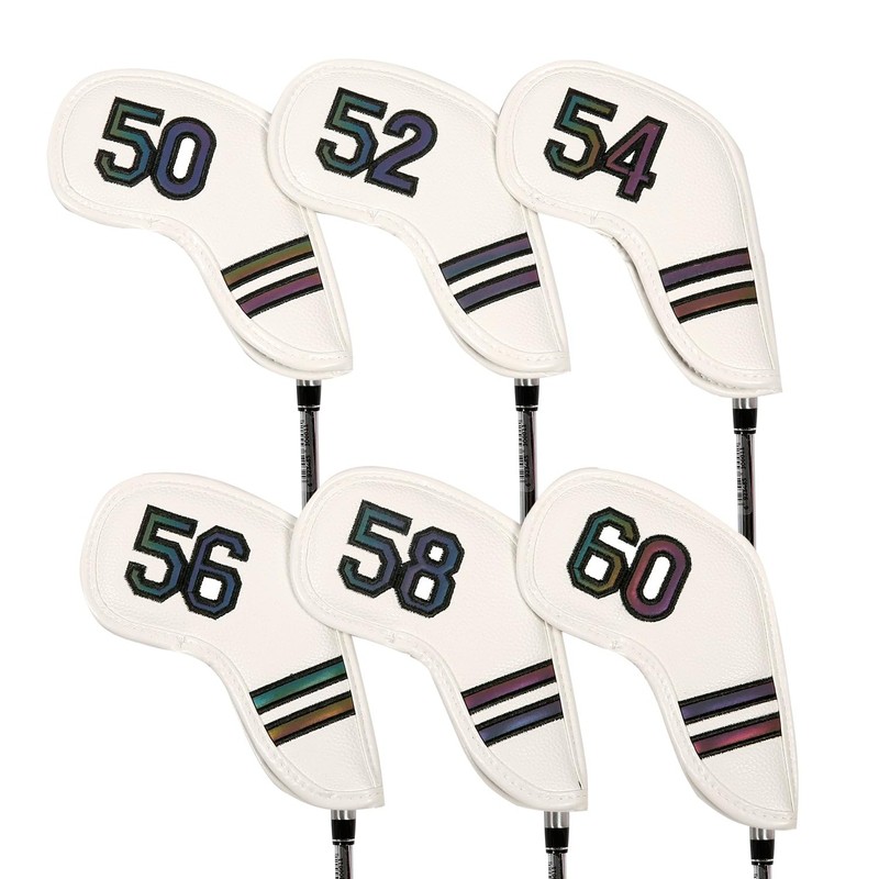 Golf Club Wedge Head Covers 6 Piece Set 50, 52,
