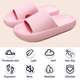 Bathing Shoes Boys Girls Original Slippers Bathing Slippers Cloudyzz Slippers Cloud Slippers Unisex Children's Home Slippers Non-Slip Mules Summer Garden Flip Flops, 01M US, 26/27 EU