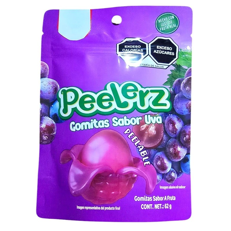 Gomitas de Uva Peelerz Pelables, 62 g