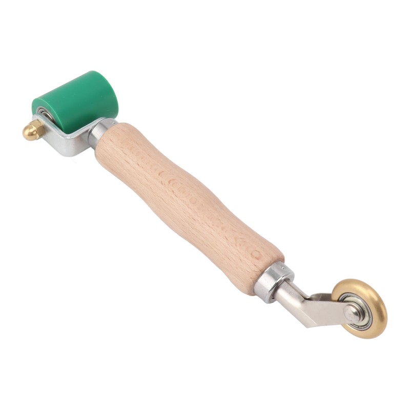 40mm Silicone Seam Roller Dual Use Brass Wheel Wood Handle