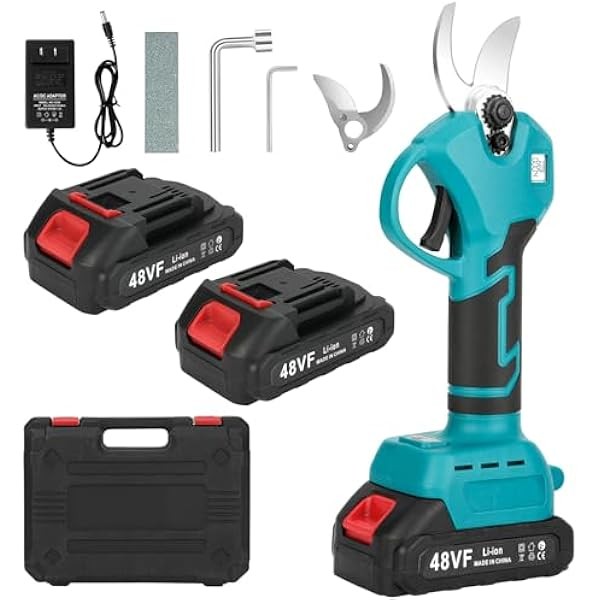 Electric Pruning Shears, Cordless Electric Scissors with 2 PCS Rechargeable