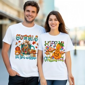 3 Sheets Thanksgiving Iron on Autumn Turkey Mushroom Pumpkin Design Iron on Patches Autumn Theme Heat Transfer Vinyl Stickers Fall Iron on Appliques for T-Shirts Clothes Pillows Backpacks DIY Crafts