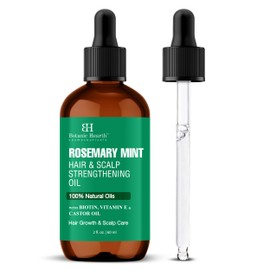 Botanic Hearth Hair Oil for Hair Growth & Hair Styling Texturizer | Strengthening Dry, Frizzy, Damaged Hair & Scalp Treatment | No Parabens or Sulfates | Rosemary Mint | 2 Fl Oz