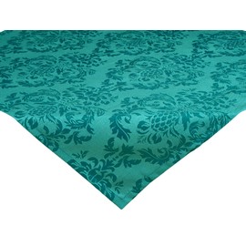 beties Epoch Tablecloth Approx. 80 x 80 cm Tablecloth with 3D Ornament on Cotton Half Panama Binding from German Company in High Quality (Petrol Green)