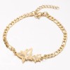 Pulsera Acero Inoxidable Mariposas Alta Calidad Ajustable