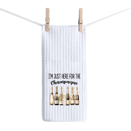 TSOTMO Champagne Gift Champagne Kitchen Towel Gift for Hostess Champagne Gift for Champagne Lovers (Champagne)