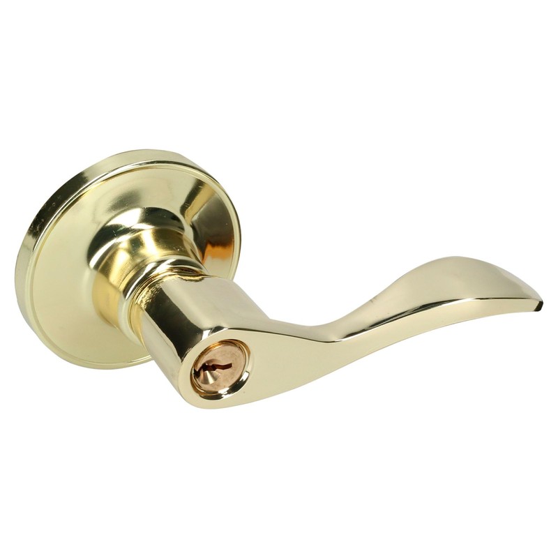 Lock 18MA Manija tubular curva función entrada y recámara, latón