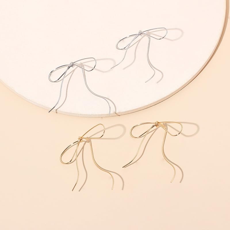 Minimalist Bow Knot Stud Earrings Women Bowtie Stud Earrings Gift
