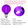 LRSUEYSKIN G40 Purple LED Replacement Bulb 1W Light Bulbs Shatterproof