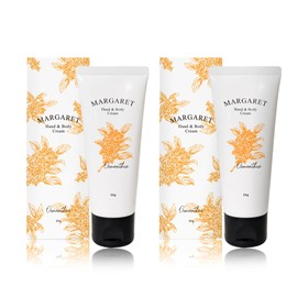 Margaret Hand & Body Cream, 1.8 oz (50 g) (Osmanthus Scent), Hand Cream, Osmanthus, Present, Highly Moisturizing, Non-Stick, Additive-Free