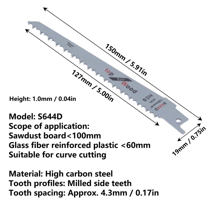 10Pcs Reciprocating Saw Blades High Carbon Steel Bimetal Sabre Saws