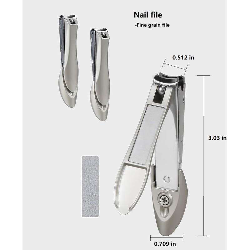 ztpato Anti-Splash Sharp self-Collecting Manicure Tools, Nail Scissors, Nail Clippers