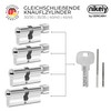 GERCAR Profile Cylinder, Locking Cylinder, 35/35 mm, Knob Cylinder Door