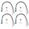 4 Sets PreWired Round LEDs Waterproof 2Color Indicator Light Common