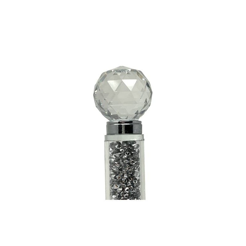 Crushed Diamond Silver Paper Towel Holder, 34cm, Elegant Rack for