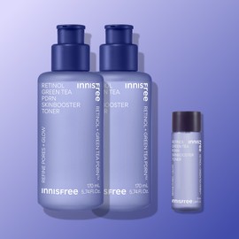 Innisfree [Double Set] Innisfree Retinol Green Tea PDRN Skin Booster Toner 170ml, 2 Pcs