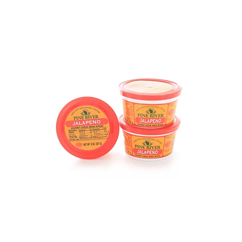 Pine River Jalapeno Cheese Spread (3-8oz Tubs) Shelf Stable