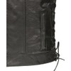 Mens SOA Leathe Club Style Vest W/Concealed Gun Pockets, Side