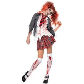 High School Horror Zombie Schoolgirl Costume - Ladies