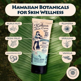 Kokua Sun Care Hawaiian Reef Safe SPF 30 | Zinc Oxide | Tinted Mineral for Face & Body | Sun Protection | Water Resistant | Chemical Free | Natural Ingredients