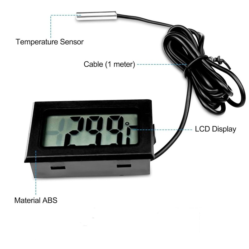 Mini Digital Thermometer, 5PCS Embedded Temperature Sensor, Indoor Outdoor Digital