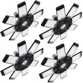 ANYPOWK LED Garage Light - 20000 Lumen 6500K Daylight 200W, Eight Leaf Led Garage Ceiling Lights, Pack of 4