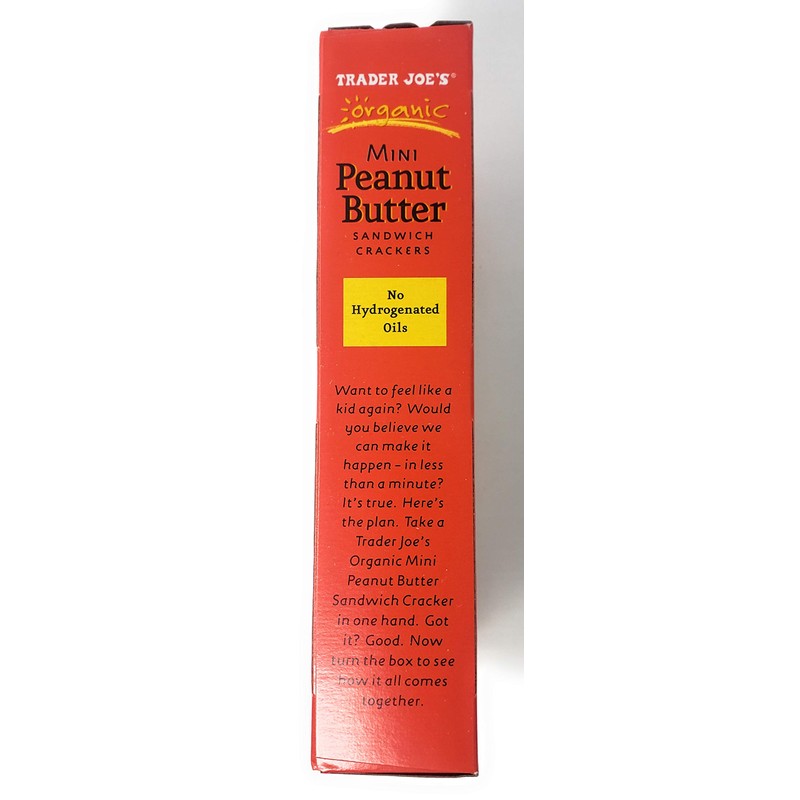 Trader Joes Organic Mini Peanut Butter Sandwich Crackers - Pack