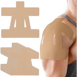 Winimcc Pre-Cut Kinesiology Shoulder Support Tape for Sport, 20 Pieces