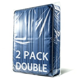 Oumaru Pack of 2 Mattress Bag for Moving and Storage, 2 Mil Heavy Duty Bed Mattress Cover, Tear Resistant & Waterproof Mattress Protector for Moving, Storage & Travel (Double)