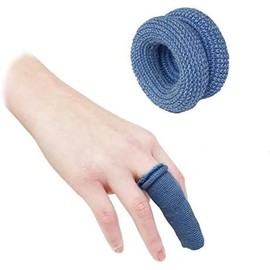 10 Pcs Blue Finger Bandage, First Aid Tublar Bandage Finger Bobs Cots Buddies Dressings 15x600mm for Use Beneath A Finger Cot, Finger Cots, Bandages and Bandaging Supplies