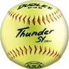 Dudley USSSA Thunder SY FP Yellow Synthetic Cover, Blue Stitch