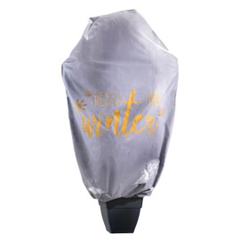 Windhager Winter Decorative Cover XXL 'Hello Winter', 1.4 x 2 m, Grey/Blue, 50 g/m², Winter Protection for Plants, Cold Protection, Frost Protection, Fleece Cover, Plant Cover, Winter, UV-Stabilised