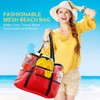 SRISE Mesh Beach Bag - Large Beach Tote Bag for